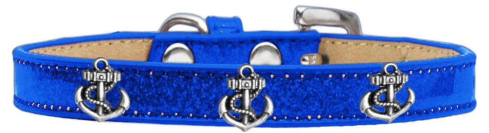 Dog, Puppy & Pet Widget Ice Cream Collar, "Silver Anchor"