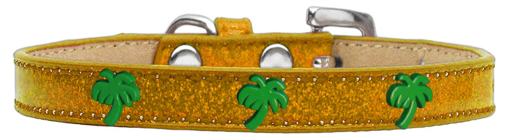 Dog, Puppy & Pet Widget Ice Cream Collar, "Green Palm Tree"