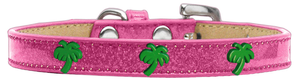 Dog, Puppy & Pet Widget Ice Cream Collar, "Green Palm Tree"