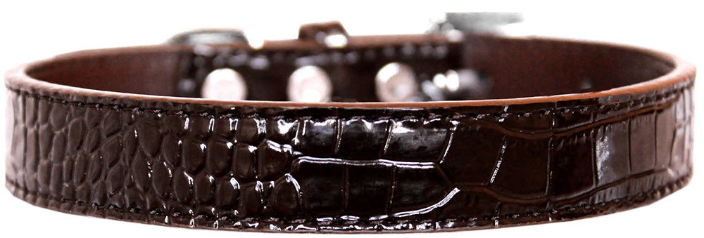 Dog, Puppy & Pet Designer Croc Collar, "Tulsa Plain 3/4" Wide"