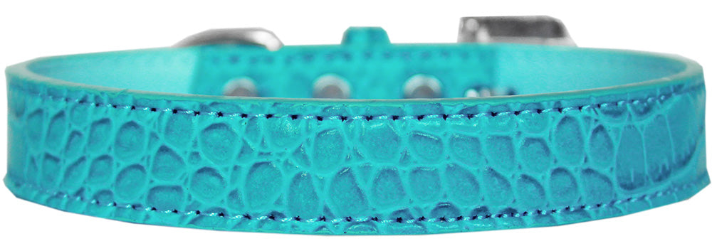 Dog, Puppy & Pet Designer Croc Collar, "Tulsa Plain 3/4" Wide"