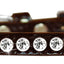 Dog, Puppy & Pet Designer Croc Collar, "One Row Clear Crystal Rimsets"