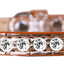 Dog, Puppy & Pet Designer Croc Collar, "One Row Clear Crystal Rimsets"