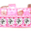 Dog, Puppy & Pet Designer Croc Collar, "One Row Clear Crystal Rimsets"