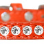 Dog, Puppy & Pet Designer Croc Collar, "One Row Clear Crystal Rimsets"