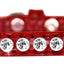 Dog, Puppy & Pet Designer Croc Collar, "One Row Clear Crystal Rimsets"