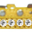 Dog, Puppy & Pet Designer Croc Collar, "One Row Clear Crystal Rimsets"