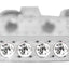 Dog, Puppy & Pet Designer Croc Collar, "One Row Clear Crystal Rimsets"