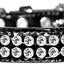 Dog, Puppy & Pet Designer Croc Collar, "Two Row Clear Crystal Rimsets"