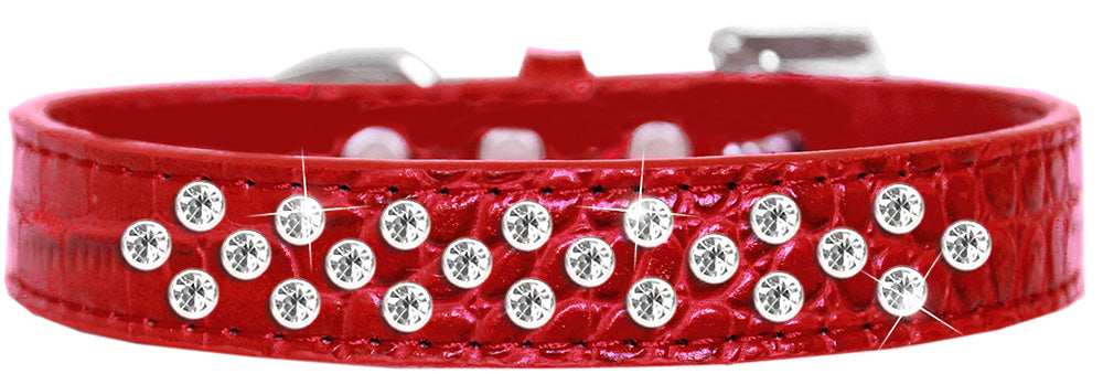 Dog, Puppy and Pet Designer Croc Collar, "Sprinkles Clear Jewel Rimsets"