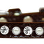 Dog, Puppy and Pet Designer Croc Collar, "One Row Pearl & Clear Crystals Rimsets"