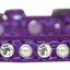 Dog, Puppy and Pet Designer Croc Collar, "One Row Pearl & Clear Crystals Rimsets"