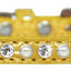 Dog, Puppy and Pet Designer Croc Collar, "One Row Pearl & Clear Crystals Rimsets"