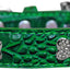 Dog, Puppy & Pet Designer Croc Collar, "Crystal Bone"