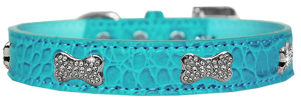 Dog, Puppy & Pet Designer Croc Collar, "Crystal Bone"