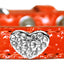 Dog, Puppy & Pet Designer Croc Collar, "Crystal Heart"