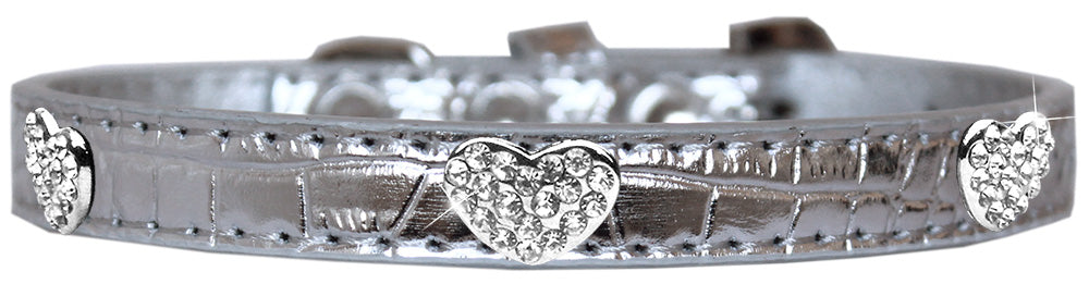 Dog, Puppy & Pet Designer Croc Collar, "Crystal Heart"