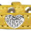 Dog, Puppy & Pet Designer Croc Collar, "Crystal Heart"