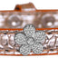 Dog, Puppy & Pet Designer Croc Widget Collar, "Silver Flowers"