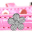 Dog, Puppy & Pet Designer Croc Widget Collar, "Silver Flowers"