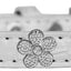 Dog, Puppy & Pet Designer Croc Widget Collar, "Silver Flowers"