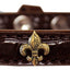 Dog, Puppy & Pet Designer Croc Widget Collar, "Bronze Fleur De Lis"