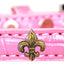 Dog, Puppy & Pet Designer Croc Widget Collar, "Bronze Fleur De Lis"