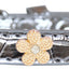 Dog, Puppy & Pet Designer Croc Widget Collar, "Gold Flowers"