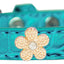 Dog, Puppy & Pet Designer Croc Widget Collar, "Gold Flowers"