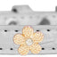 Dog, Puppy & Pet Designer Croc Widget Collar, "Gold Flowers"