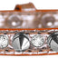 Dog, Puppy and Pet Designer Croc Collar, "Silver Spike & Clear Jewel"