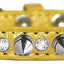 Dog, Puppy and Pet Designer Croc Collar, "Silver Spike & Clear Jewel"