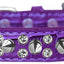 Dog, Puppy and Pet Designer Croc Collar, "Double Crystal & Silver Spikes"