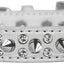 Dog, Puppy and Pet Designer Croc Collar, "Double Crystal & Silver Spikes"