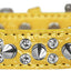 Dog, Puppy and Pet Designer Croc Collar, "Double Crystal & Silver Spikes"