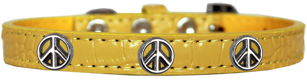 Dog, Puppy & Pet Designer Croc Widget Collar, "Peace Sign"