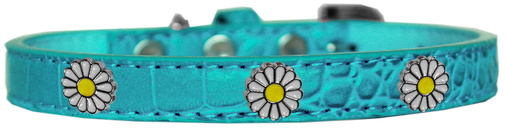 Dog, Puppy & Pet Designer Croc Widget Collar, "White Daisies"