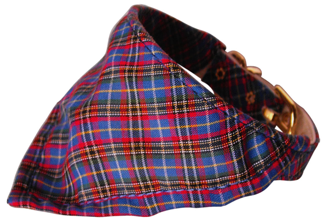 Pet and Dog Bandana Collar, "Plaids" *Choose from: Red Plaid or Blue Plaid*