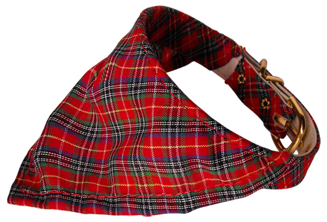 Pet and Dog Bandana Collar, "Plaids" *Choose from: Red Plaid or Blue Plaid*