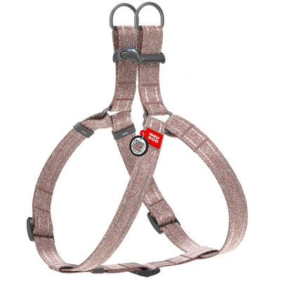 Brown Cotton Dog Harness Eco Friendly Adjustable for Large Dogs L Size 2735 in