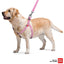 Pink Cotton Dog Harness Soft Eco Friendly Adjustable for Large Dogs L Size