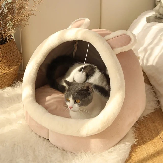 Sweet Cat Bed Warm Pet Basket