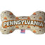 Pet & Dog Plush Bone Toys, "Pennsylvania State Options" (Available in different pattern options)