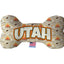 Pet & Dog Plush Bone Toys, "Utah Mountains" (Set 1 of 2 Utah State Toy Options, available in different pattern options!)