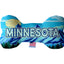 Pet & Dog Plush Bone Toys, "Minnesota State Options" (Available in different pattern options)