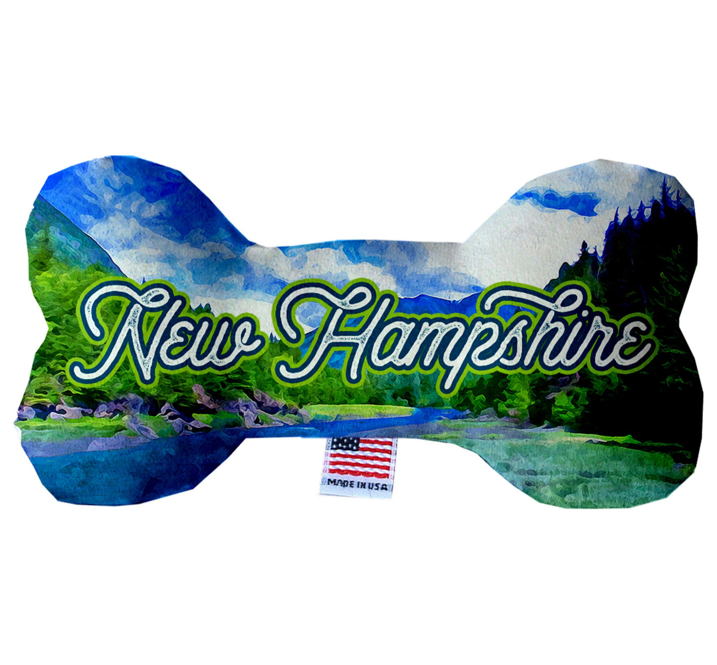 Pet & Dog Plush Bone Toys, "New Hampshire State Options" (Available in different pattern options)