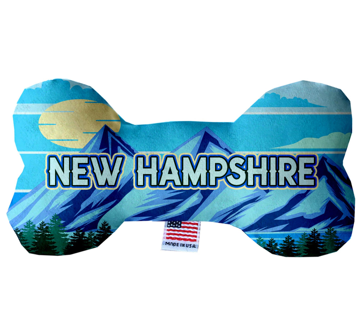 Pet & Dog Plush Bone Toys, "New Hampshire State Options" (Available in different pattern options)