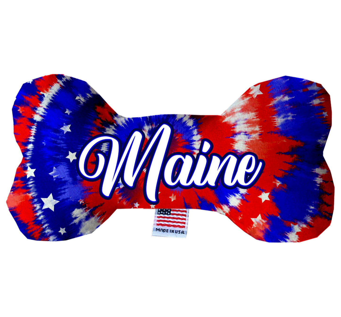 Pet & Dog Plush Bone Toys, "Maine State Options" (Available in different pattern options)