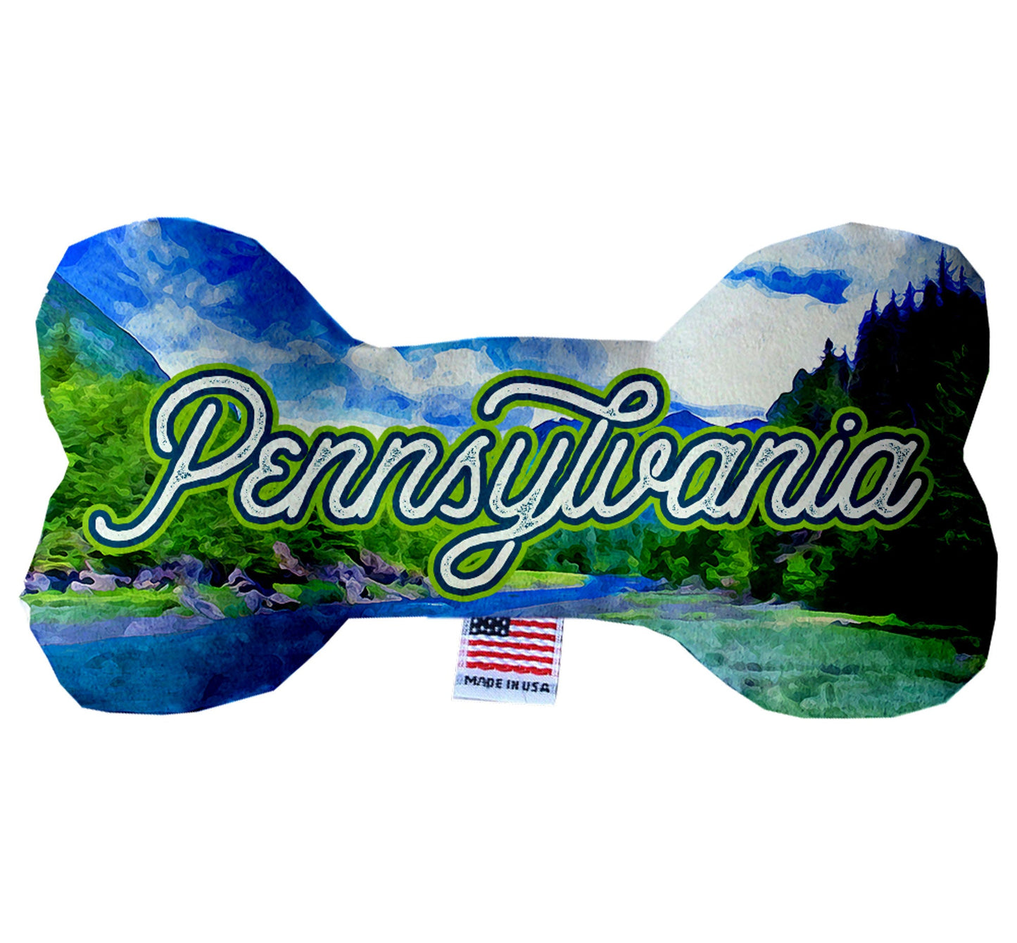 Pet & Dog Plush Bone Toys, "Pennsylvania State Options" (Available in different pattern options)