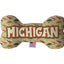 Pet & Dog Plush Bone Toys, "Michigan State Options" (Available in different pattern options)